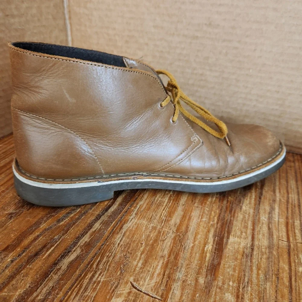 Clarks Bushacre Chukka Boots Leather Size 10.5 Men's Lace Up‎ Ankle 15522